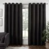 B&M Colorado Hopsack Fully Lined Black Eyelet Curtains 90 X 90" 2 B&M Colorado Hopsack Fully Lined Black Eyelet Curtains 90 X 90" -Home Furnishings 388900 388901 388902 388903 388904 colorado eyelet curtain black 4