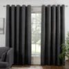 B&M Colorado Hopsack Fully Lined Charcoal Eyelet Curtains 46 X 54" 1 B&M Colorado Hopsack Fully Lined Charcoal Eyelet Curtains 46 X 54" -Home Furnishings 388905 388906 388907 388908 388909 colorado eyelet curtain charcoal 4