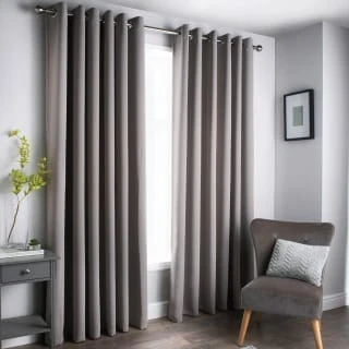 B&M Oxford Grey Black Out Curtains With Eyelets 66 X 72" 3 B&M Oxford Grey Black Out Curtains With Eyelets 66 X 72"
