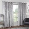 B&M Versailles Silver Crushed Velvet Fully Lined Curtains 66 X 90" -Home Furnishings 388928 versailles silver crushed velvet curtains