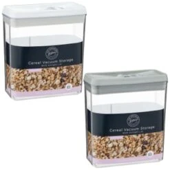 B&M Cereal Vacuum Storage Container - White -Home Furnishings 389148 389149 cereal vacuum storage group