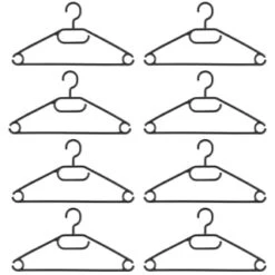 B&M Swivel Hook Hangers 8pk - Black -Home Furnishings 389262 home organisation 8pk swivel hook hangers black 2