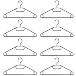 B&M Swivel Hook Hangers 8pk - Grey -Home Furnishings 389265 home organisation 8pk swivel hook hangers grey 2