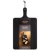 B&M Urban Paradise Black Pine Wood Serve Board -Home Furnishings 390146 black pine wood serve board with serving handle 2