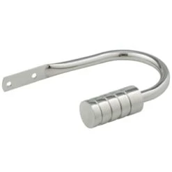 B&M Small Silver Barrel Curtain Hold Backs 2pk