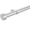 B&M Shiny Nickle Stud End Curtain Pole 70 - 120cm -Home Furnishings 390227 390228 shiny nickle stud end curtain pole 1