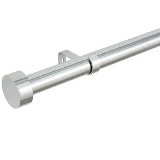 B&M Shiny Nickle Stud End Curtain Pole 120 - 220cm 3 B&M Shiny Nickle Stud End Curtain Pole 120 - 220cm