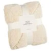 B&M Alba Waffle Sherpa Throw -Home Furnishings 390765 alba waffle sherpa throw