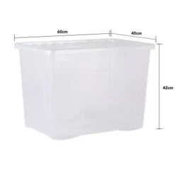 B&M Extra Large Storage Box With Lid 9 B&M Extra Large Storage Box With Lid -Home Furnishings 391380 clear 80l storgae box and lid 3