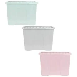 B&M Storage Box With Lid 80L - Sage -Home Furnishings 391381 391383 391384 80l storage box and lid group