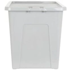 B&M Storage Box With Lid 80L - Grey -Home Furnishings 391381 grey 80l storage box and lid 2