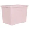 B&M Storage Box With Lid 80L - Dusty Pink -Home Furnishings 391383 dusty pink 80l storage box and lid 3