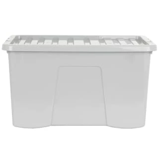 B&M Storage Box With Lid 60L - Grey 5 B&M Storage Box With Lid 60L - Grey - Image 3