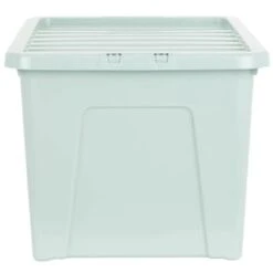 B&M Storage Box With Lid 60L - Sage 10 B&M Storage Box With Lid 60L - Sage -Home Furnishings 391388 sage 60l storage box 2