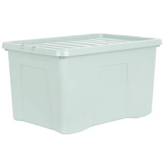 B&M Storage Box With Lid 60L - Sage 3 B&M Storage Box With Lid 60L - Sage