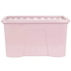 B&M Storage Box With Lid 60L - Dusty Pink 9 B&M Storage Box With Lid 60L - Dusty Pink -Home Furnishings 391389 dusty pink 60l storage box