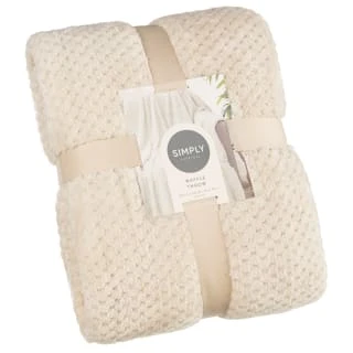 Simply Everyday Waffle Throw - Cream 3 Simply Everyday Waffle Throw - Cream