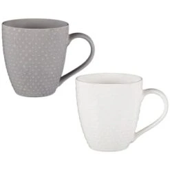 Jumbo Dot Embossed Mug - White -Home Furnishings 392128 jumbo dot embossed mug main