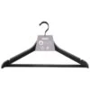 B&M Matt Black Wooden Hangers 4pk -Home Furnishings 392148 4pk matte black wooden hangers