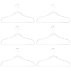 B&M Adult Clear Plastic Hanger 6pk -Home Furnishings 392151 6pk clear plastic hangers 2