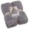 Home Essentials Teddy TV Blanket - Charcoal -Home Furnishings 393425 home essentials teddy tv blanket charcoal 5