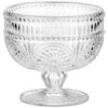 B&M Embossed Glass Dessert Bowl -Home Furnishings 394424 glass embossed dessert bowl clear
