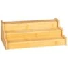 B&M Extendable 2 Tier Bamboo Cupboard Organiser