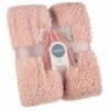 B&M Simply Two Tone Teddy Throw - Blush -Home Furnishings 394927 simply plain teddy throw blush