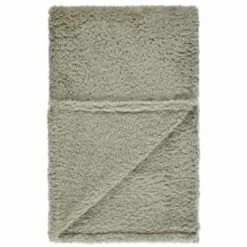 B&M Simply Two Tone Teddy Throw - Sage -Home Furnishings 394928 simply plain teddy throw sage