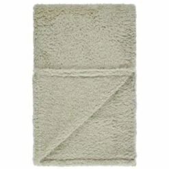B&M Simply Teddy Sage Rolled Throw -Home Furnishings 394930 teddy throw sage 4