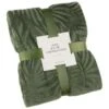 Large Leaf Embossed Green Throw -Home Furnishings 394947 large leaf embossed green throw