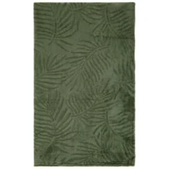 Large Leaf Embossed Green Throw -Home Furnishings 394947 large leaf embossed green throw 2