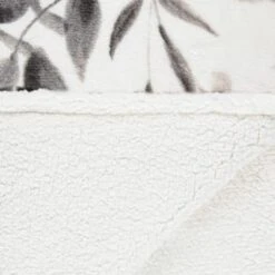 Winston Mono Leaf Sherpa Throw 10 Winston Mono Leaf Sherpa Throw -Home Furnishings 394976 winston leaf sherpa throw mono 4