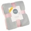 Simply Light Grey & Blush Polar Fleece Throw 2pk 2 Simply Light Grey & Blush Polar Fleece Throw 2pk -Home Furnishings 395025 simply super soft throws 2pk grey blush