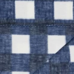 Simply Navy & Gingham Polar Fleece Throw 2pk -Home Furnishings 395029 simply super soft throws 2pk navy gingham 4