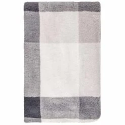 Grey Check Sherpa Throw -Home Furnishings 395038 highland check sherpa throw 4