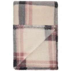 Simply Blush Check Sherpa Throw 6 Simply Blush Check Sherpa Throw -Home Furnishings 395364 stripe ocean tide cushion 3