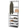 B&M Essentials 16 Hook Garment Rack With Shelving 1 B&M Essentials 16 Hook Garment Rack With Shelving -Home Furnishings 395496 essentials 16 hook garment rack with shelving