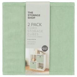 Lokken Cord Storage Cubes 2pk - Sage 7 Lokken Cord Storage Cubes 2pk - Sage -Home Furnishings 395812 2pk lokken storage cubes sage