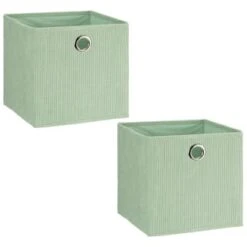 Lokken Cord Storage Cubes 2pk - Sage 8 Lokken Cord Storage Cubes 2pk - Sage -Home Furnishings 395812 2pk lokken storage cubes sage 4
