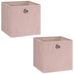 Lokken Cord Storage Cubes 2pk - Pink -Home Furnishings 395813 2pk cord lokken storage cubes pink
