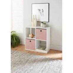 Lokken Cord Storage Cubes 2pk - Pink -Home Furnishings 395813 2pk cord lokken storage cubes pink 4