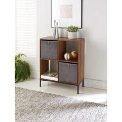 Lokken Velvet Storage Cubes 2pk - Grey -Home Furnishings 395825 2pk velvet lokken storage cubes grey