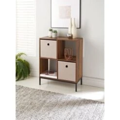 Lokken Linen Storage Cubes 2pk - Natural -Home Furnishings 395852 2pk linen lokken storage cubes natural