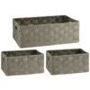 B&M Caen Set Of 3 Paper Rope Baskets - Grey -Home Furnishings 395868 caen set of 3 paper rope baskets grey 2