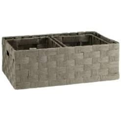 B&M Caen Set Of 3 Paper Rope Baskets - Grey -Home Furnishings 395868 caen set of 3 paper rope baskets grey