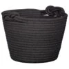 B&M Cara Rope Basket With Handle - Black -Home Furnishings 395872 cara rope basket with handle black
