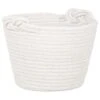 B&M Cara Rope Basket With Handle - White -Home Furnishings 395873 cara rope basket with handle white