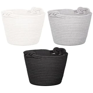 B&M Cara Rope Basket With Handle - Grey 4 B&M Cara Rope Basket With Handle - Grey - Image 2