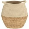 B&M Rope & Wicker Belly Basket - Neutral -Home Furnishings 395898 rope and wicker belly basket